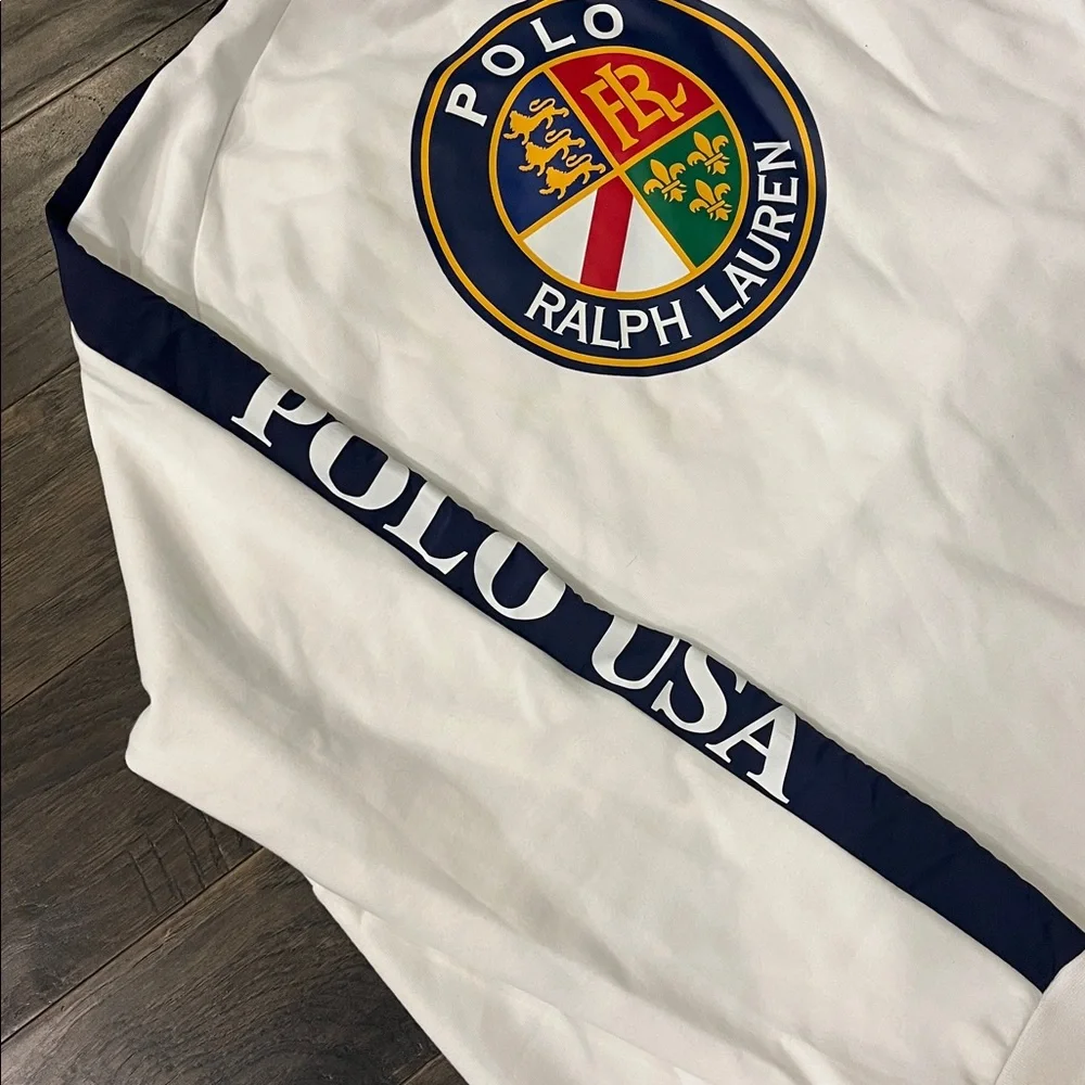 Polo Ralph Lauren Cookie Polo USA Crew Sweatshirt Shirt white Mens Size XXL